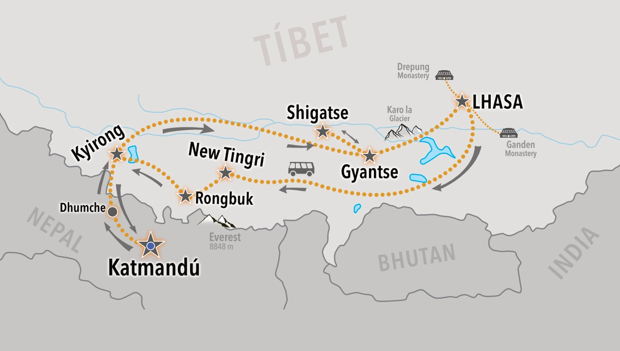 Itinerario viaje a Tíbet - Masala Viajes